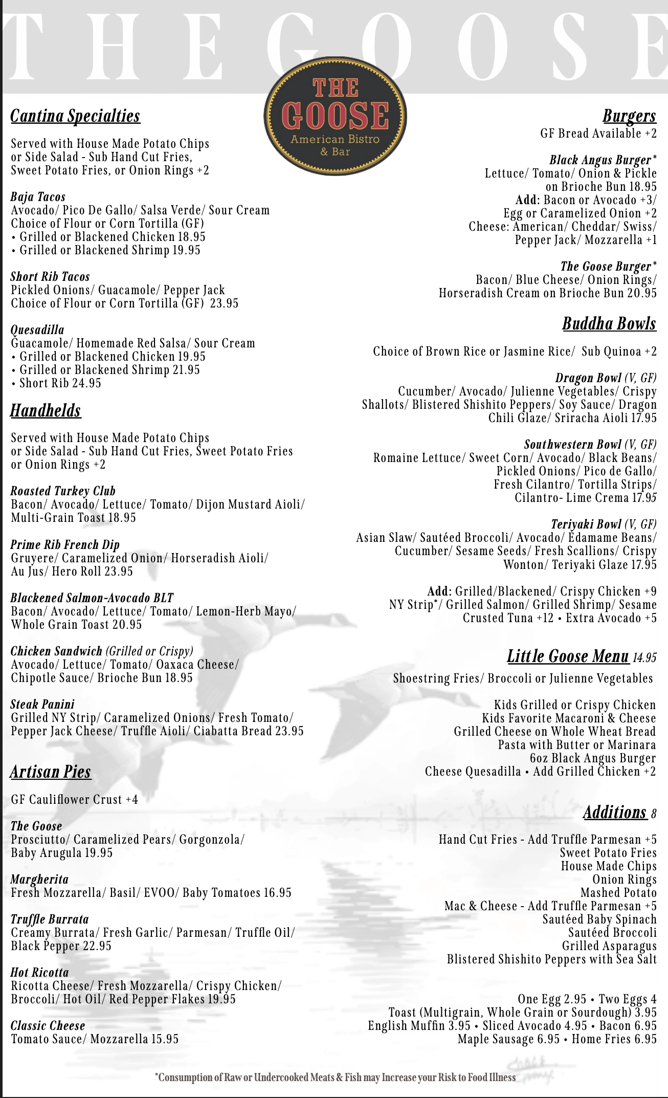 Goose Fall Menu CT