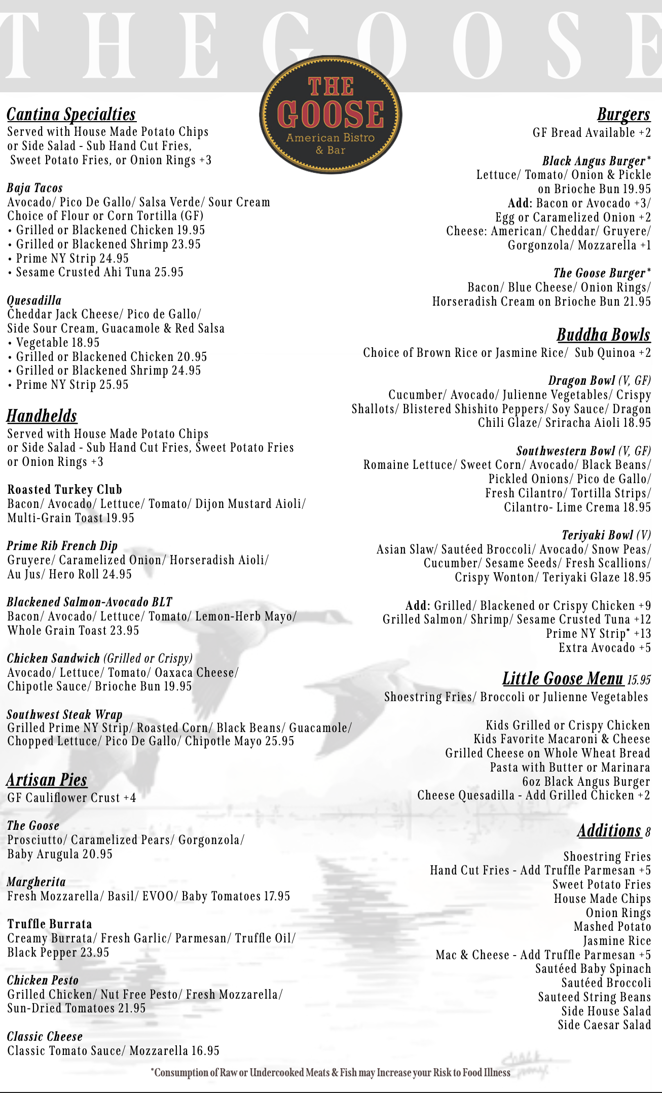 Goose Fall Menu CT